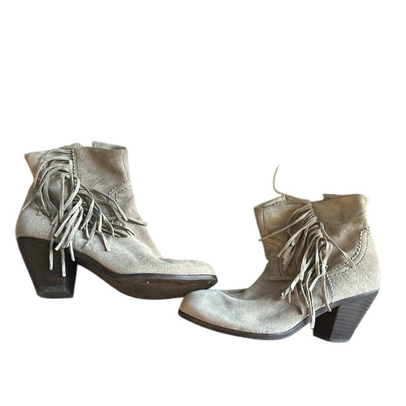 Sam Edelman Fringe Suede Boots 7 Festival Western - Picture 1 of 4